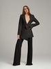 Black Pearl Power Suit With Satin Bow Belt