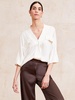 Jade Sandwashed Silk Sports Luxe Shirt - Ivory