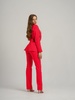 Red Fantasy Straight-Leg Slim Trousers