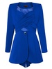 Royal Azure Cross Wrap Statement Blazer