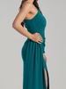 Iconic Glamour Draped Long Dress - Turquoise