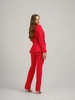 Red Fantasy Straight-Leg Slim Trousers