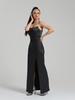 Queen Of Hearts Satin Maxi Dress, Black