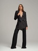 Black Pearl Power Suit With Satin Bow Belt