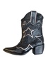 Black & Silver Rodeho Leather Boots