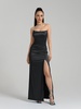 Queen Of Hearts Satin Maxi Dress, Black