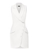 Significant Other Sleeveless Blazer Mini Dress - Pearl White