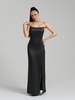 Queen Of Hearts Satin Maxi Dress, Black