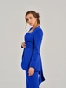 Royal Azure Cross Wrap Statement Blazer