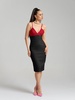 Bold Simplicity Midi Dress, Black & Red