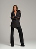 Black Pearl Power Suit With Satin Bow Belt