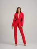 Red Fantasy Straight-Leg Slim Trousers