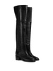 rear-slit knee-high boots