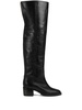 rear-slit knee-high boots