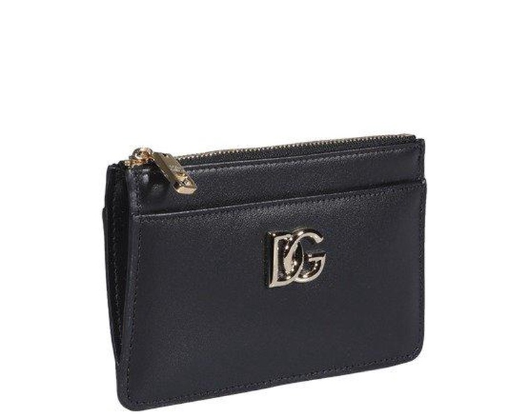 Dolce & Gabbana Calf Leather Cardholder With Logo Plaque