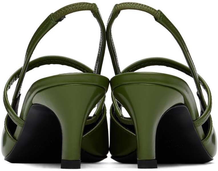 Green 'The Sharp Slingback' Heels