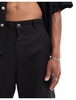 ADPT linen mix cargo shorts in black