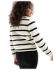 French Connection knit cardigan in mono stripe