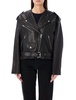 ISABEL MARANT Stylish Black Leather Jacket with Edgy Details for Women