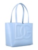 DOLCE & GABBANA Chic Baby Blue Mini Leather Tote