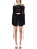 Andrea Adamo Cut-Out Detailed Ribbed Mini Dress