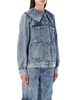 Ganni Crinkle Denim Oversized Jacket