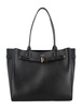 Logo Leather Shopping Bag Tote Bag Black