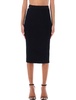 Helmut Lang Cut-Out Detailed Knit Midi Skirt