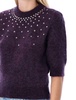 Alessandra Rich Studded Crewneck Knitted Top