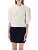 Alessandra Rich Embellished Knitted Cropped Top