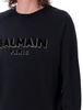 Balmain Cotton Crew Neck Sweatshirt With Printed Logo On The Chest