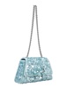 Self-Portrait Bow Sequin-Embellished Shoulder Bag