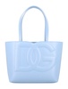 DOLCE & GABBANA Chic Baby Blue Mini Leather Tote