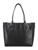 Logo Leather Shopping Bag Tote Bag Black