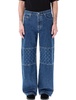 Marine Serre Moon Pattern Wide-Leg Jeans