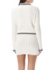 Alessandra Rich Cropped Cable-Knitted Polo Jumper