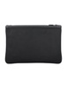 Black Clutch With Logo Plaque In Hammered Leather And Nylon Man