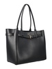 Logo Leather Shopping Bag Tote Bag Black