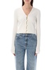 Chloé V-Neck Ribbed-Knit Cardigan