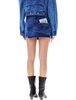 Foam Mini Denim Skirt