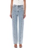 Self-Portrait Crystal Embellished Denim