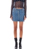 Marine Serre Moon Denim Mini Skirt