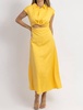 button down midi dress in jacey yellow