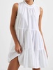 rhodes poplin sleeveless tiered dress in white