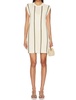 lanie dress in ivory & army green stripe