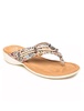 women's silverthorne 360 thong sandals in cream needlepoint print