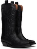 Black Mid Shaft Embroidered Western Boots