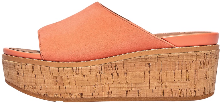 FitFlop Women's Eloise Cork-WRAP Suede Wedge Slides