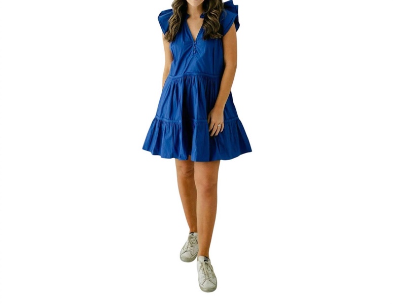 aimee mini dress in royal blue