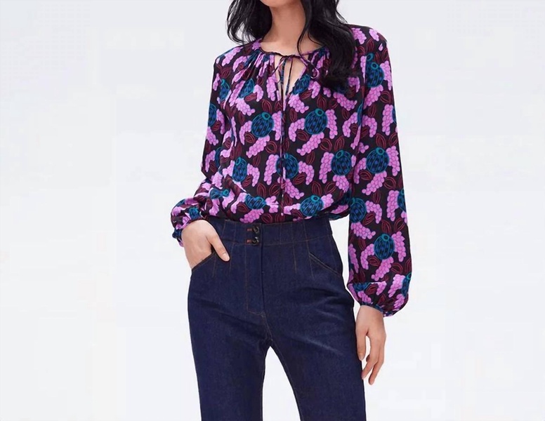 freddie blouse in autumn berries